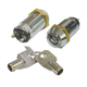 Tubular Key Lock Momentary Shunt SPST Key #1300, Silver - SS-095-1H0 Tubular Key Lock Momentary Shunt SPST Key #1300, Silver - SS-095-1H0